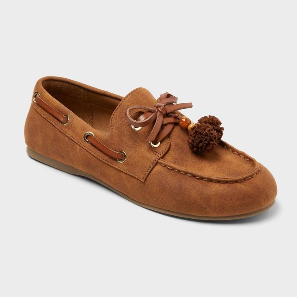 Open Box - Universal Thread - Women’s Midge Flats with Memory Foam In Brown